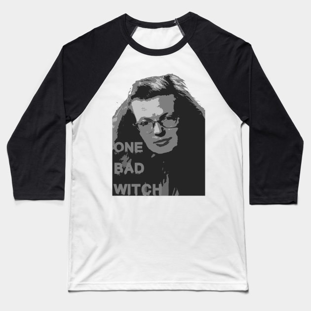 Shirley Jackson - One Bad Witch Baseball T-Shirt by ScreamKingsPod